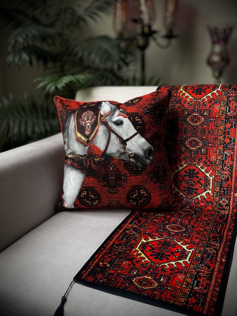 کوسن ترکمن صحرا ابعاد ۴۵*۴۵ بدون بالشتک